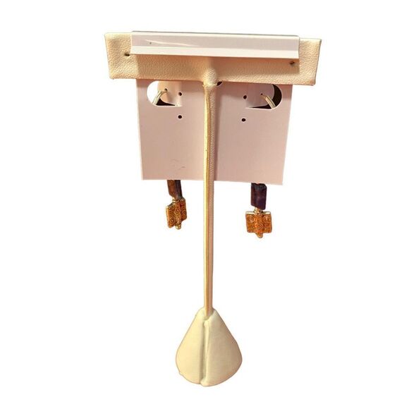 Artisan Made One of a Kind Sodalite & Silver Toned Drop Earrings. - Picture 4 of 5